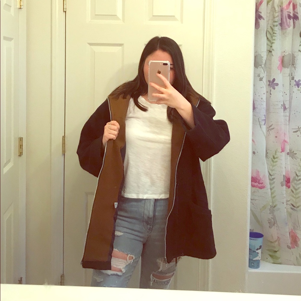 Vintage Oversized Bebe Furrina Zip Up Jacket Sz M